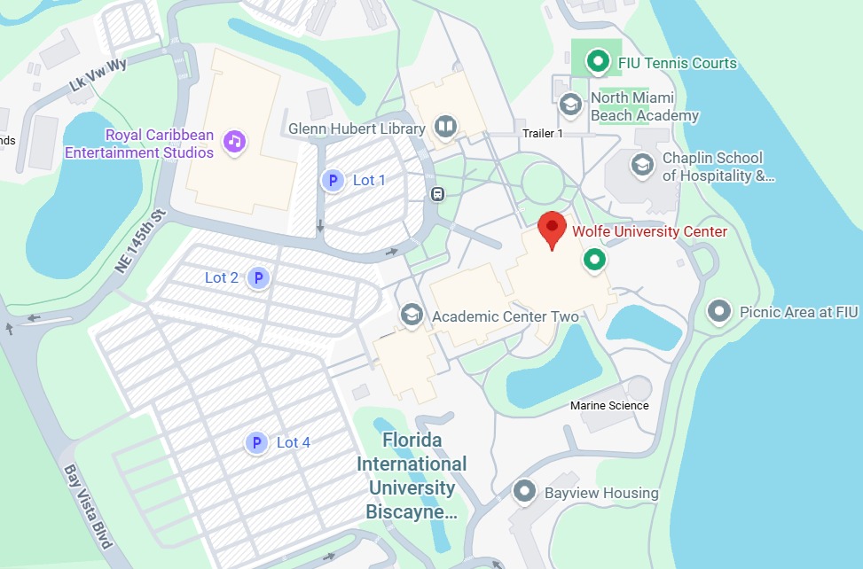 Mapa de la ubicación del evento en FIU North Campus
